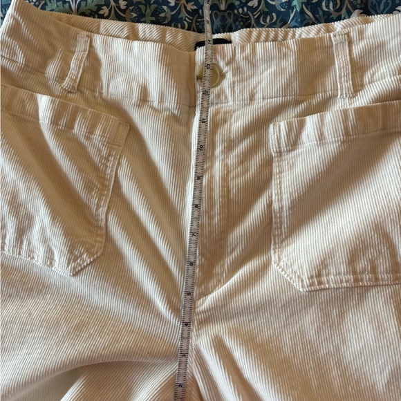 Anthropologie Maeve Cream Corduroy Colette Pants 33 - Picture 8 of 10